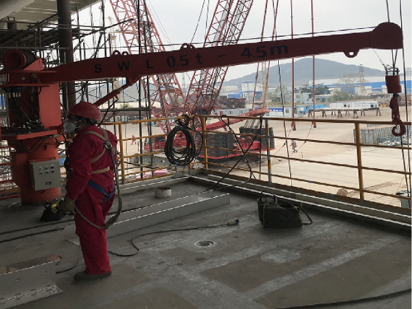 船用液壓伸縮吊